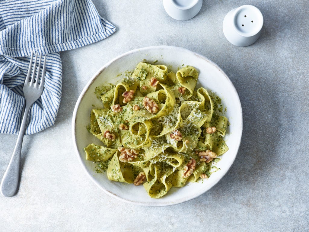 Pappardelle with Walnut Pesto