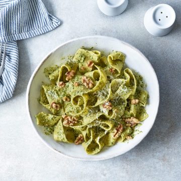 Pappardelle with Walnut Pesto