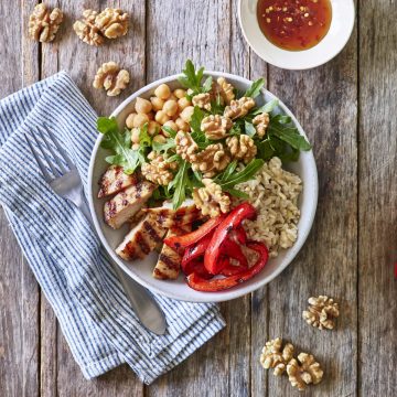 Thai Walnut BBQ Chicken Bowl