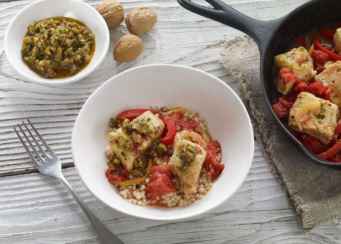 Fish Tagine with Walnut Chermoula California Walnuts
