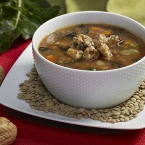 Lentil Soup with Kale & Walnuts