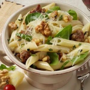 Pasta with Pancetta & Walnuts