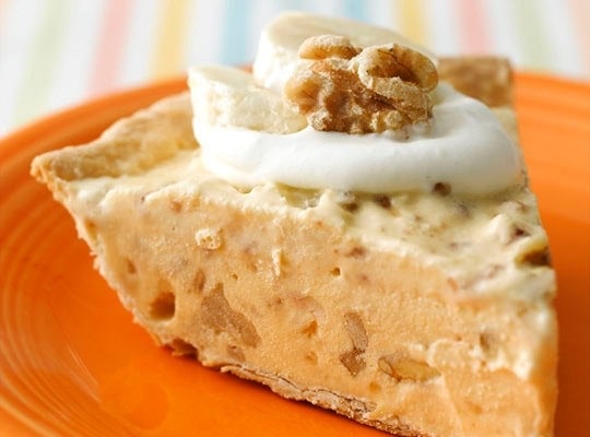 Frozen Banana-Walnut Toffee Pie