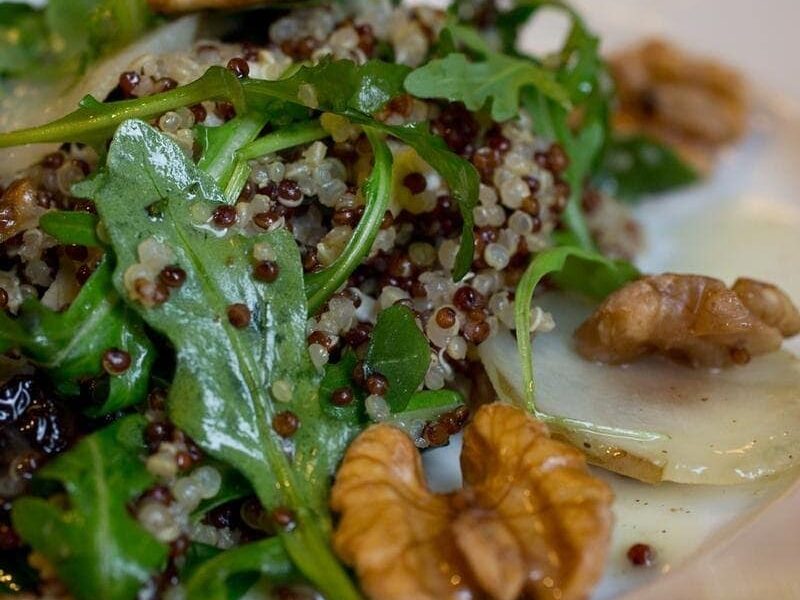 Quinoa Salad with Toasted Walnuts, Roasted Chicken and Dried Cherries -  California Walnuts