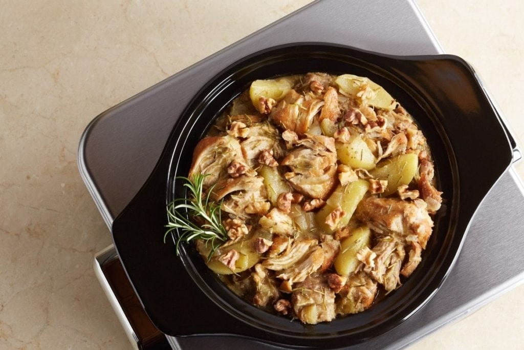 Slow Cooker Pork with Walnuts and Apples California Walnuts