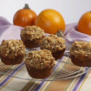 Pumpkin Walnut Bran Muffins