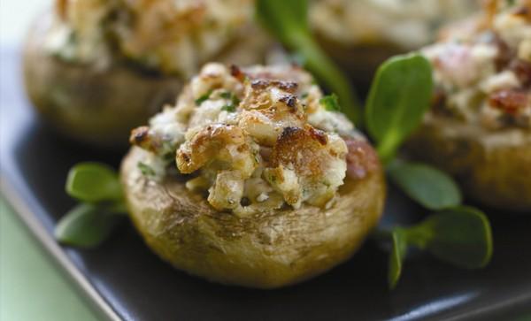 Mushrooms Stuffed with California Walnuts, Smoked Bacon & Goat Cheese ...