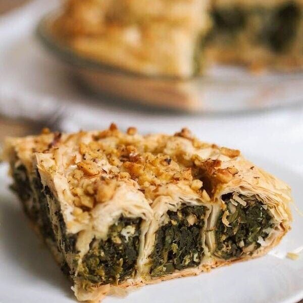 Spinach, Feta and Walnut Phyllo Pie - California Walnuts