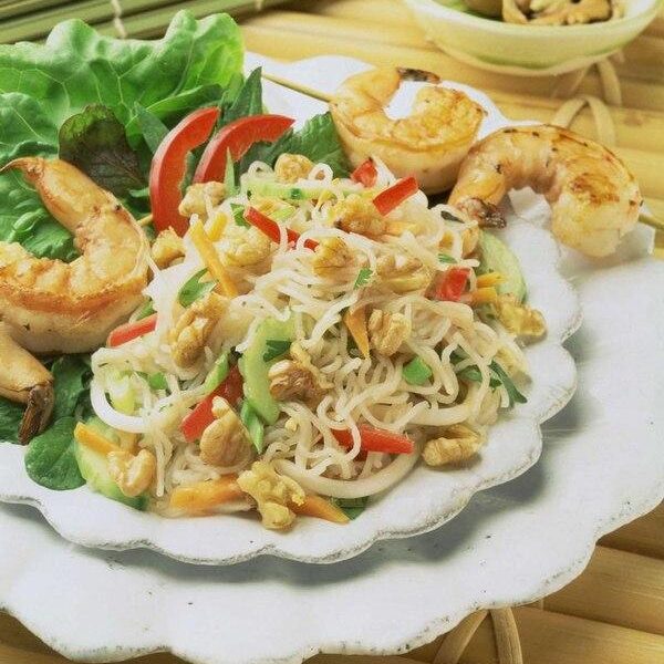 Savory Asian Noodle Walnut Salad California Walnuts