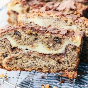 Cinnamon Swirl Cream Cheese Banana Bread