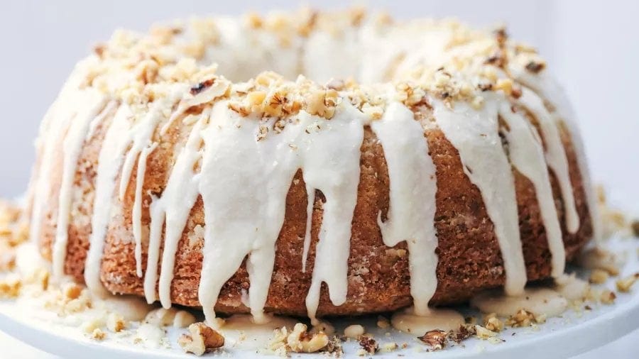 Glazed Walnut Butter Cake