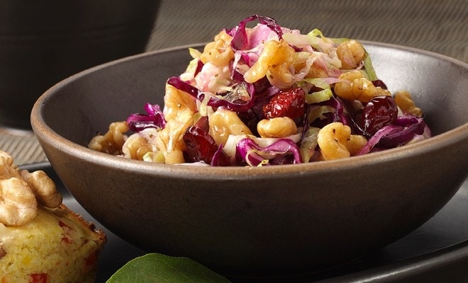 Smart Coleslaw with Pears, Walnuts and Cranberries