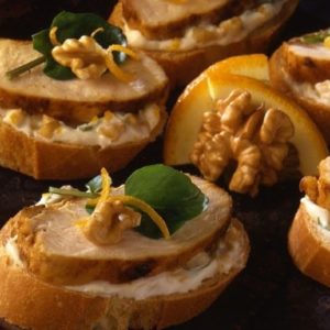 Paprika Chicken with Orange Walnut Sauce