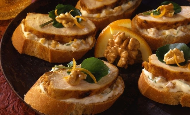 Paprika Chicken with Orange Walnut Sauce