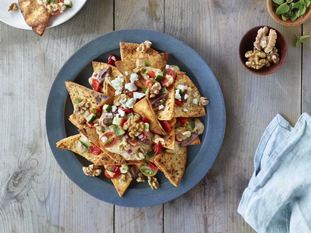 Mediterranean Walnut Nachos