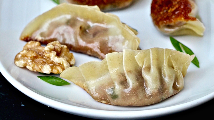 walnut potstickers