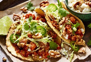 Roasted Walnut and Cauliflower Tacos