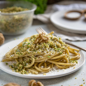 Brown Butter Bucatini with Walnuts square