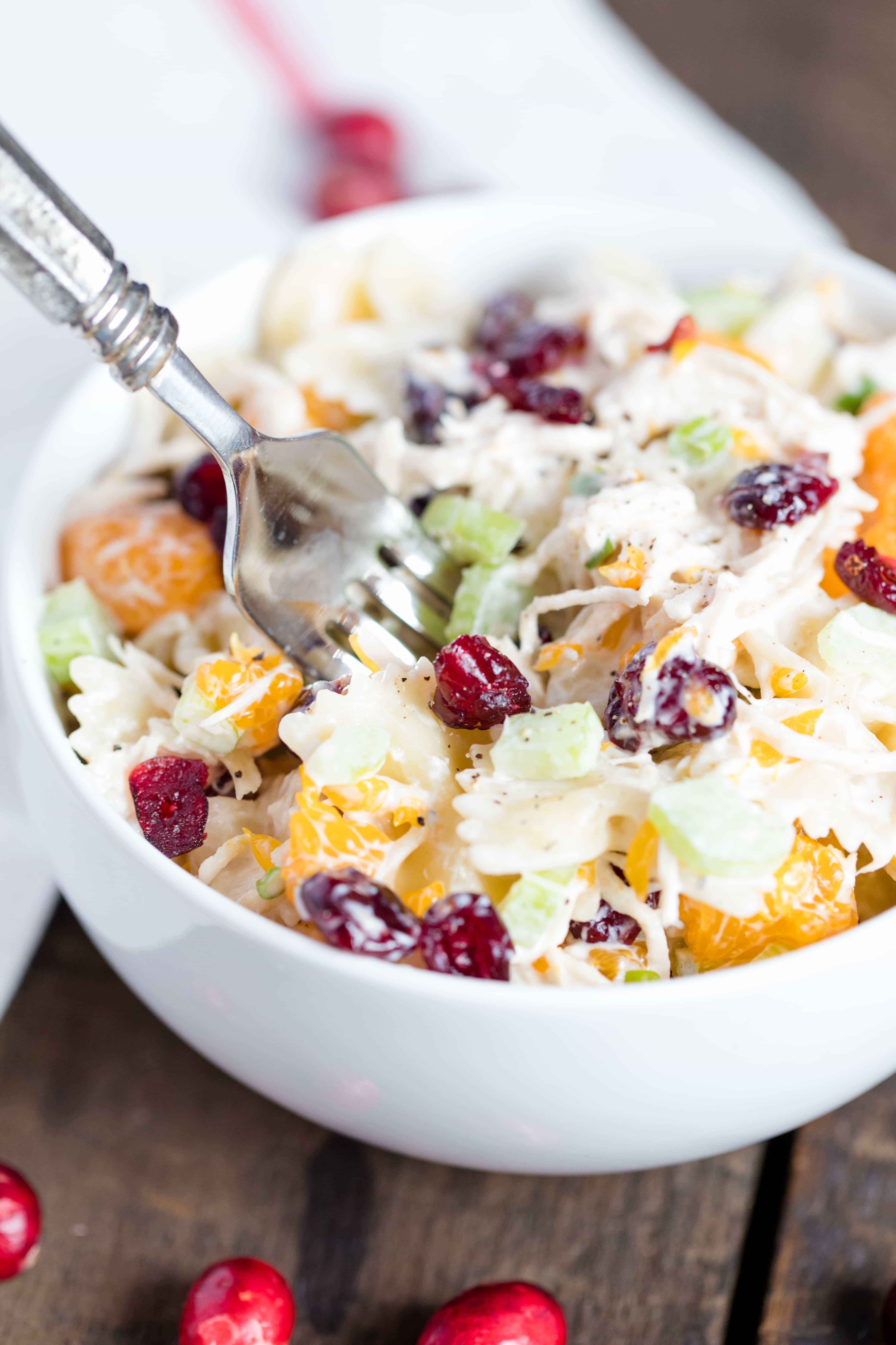 Turkey Cranberry and Walnut Pasta Salad - California Walnuts