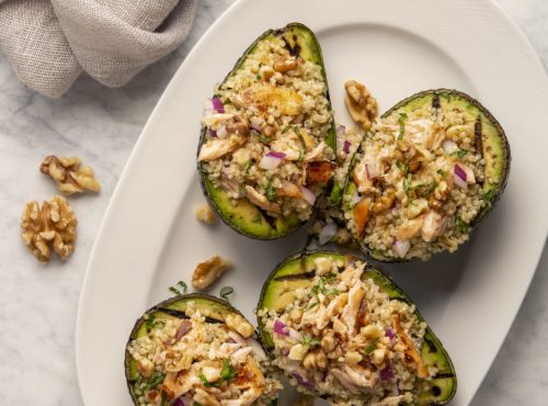 Quinoa Salmon Stuffed Avocados