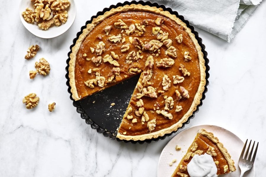 Walnut Pumpkin Cream Cheese Tart