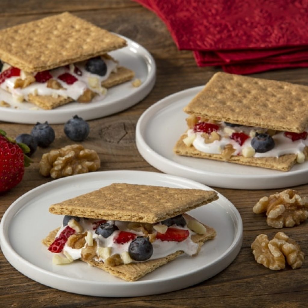 Red, White and Blueberry S'mores
