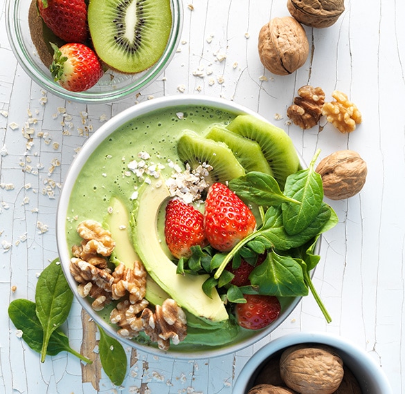 Avocado Smoothie Bowl Walnuts