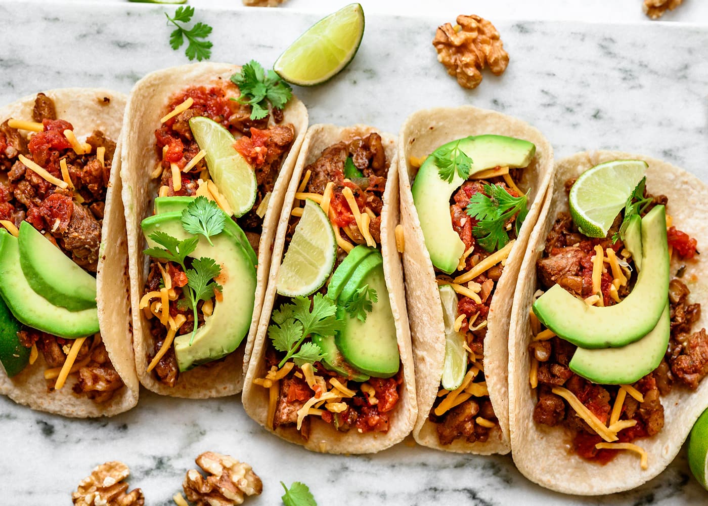 Fiesta Pork & Walnut Tacos - California Walnuts