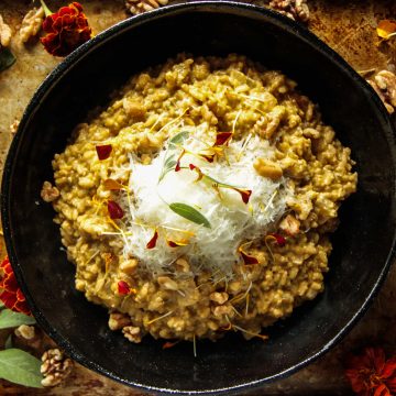 Pumpkin Walnut Sage Risotto