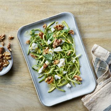 Lemony Zucchini Salad with Walnuts