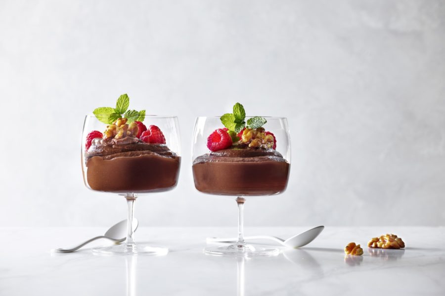 Walnut, Chocolate and Avocado Mousse