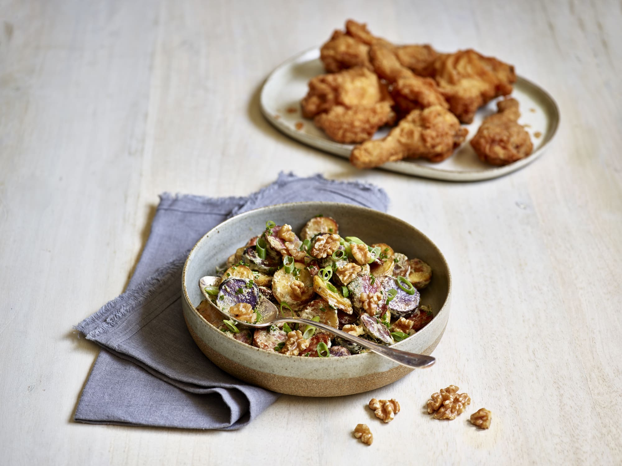 Walnut Potatoes with Mustard Cream Sauce California Walnuts