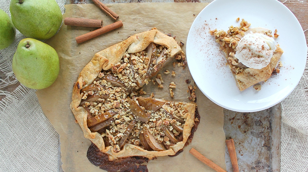 Rustic Pear and Walnut Galette