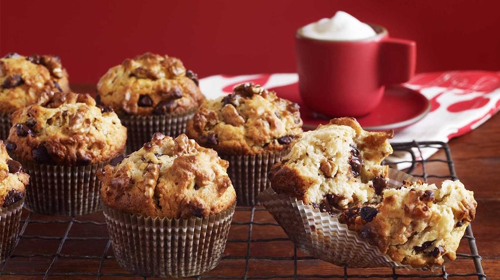 Chocolate Chip and Walnut Muffins