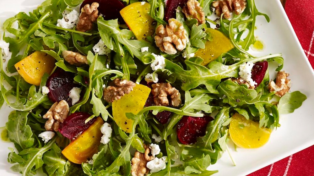 Beet, Goat Cheese, Walnut Salad