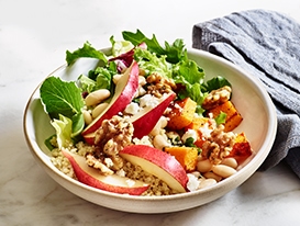 Quinoa Bowl Pear Walnut Butternut Squash Bowl