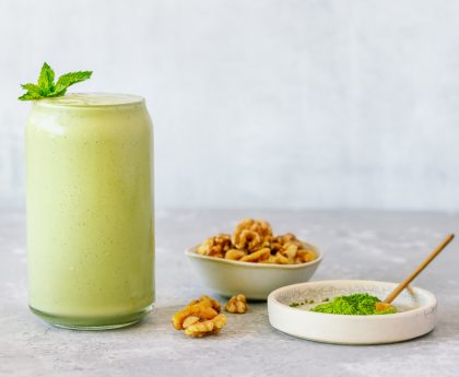 Matcha Avocado Walnut Smoothie