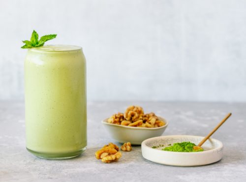 Matcha Avocado Walnut Smoothie