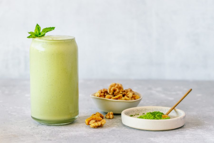 Matcha Avocado Walnut Smoothie