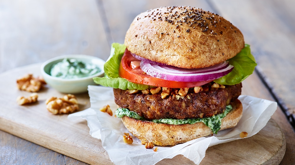 Walnut Omega Burger Plant-Based Eating