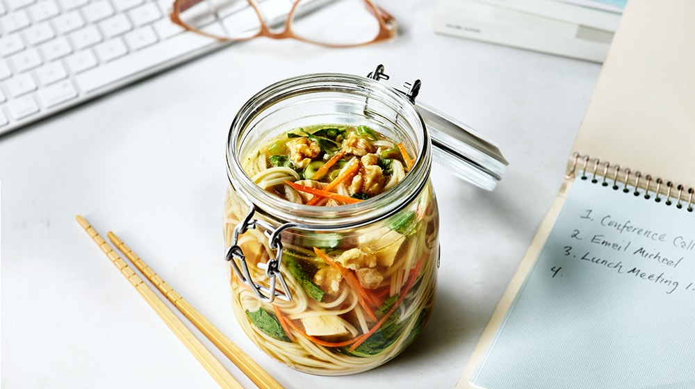 Asian Walnut Chicken Veggie Noodle Jar