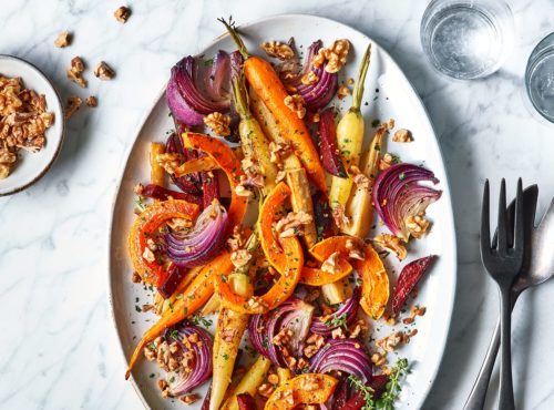 Roasted Vegetables with Walnuts and Herbs