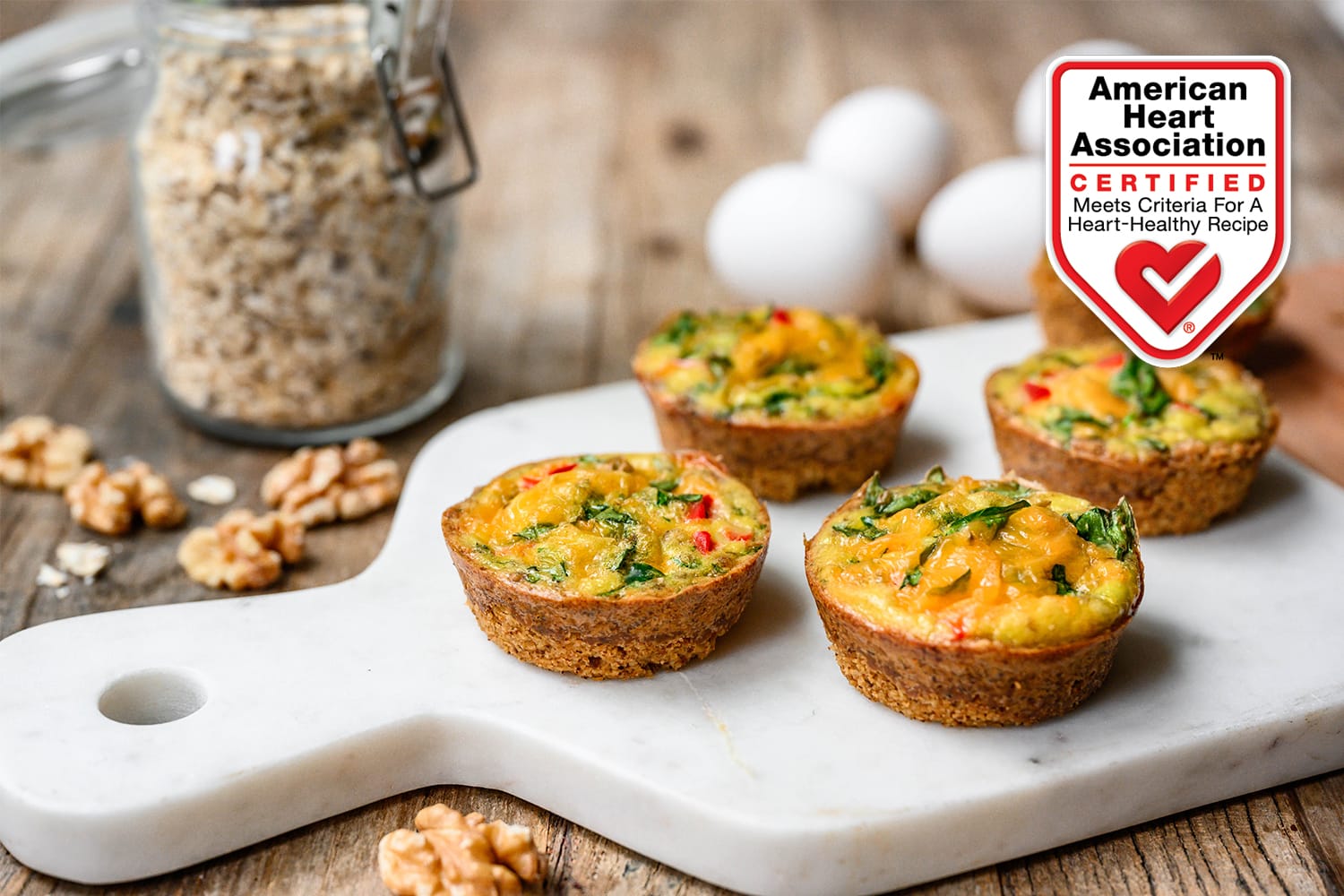 Walnut Oat Crusted Veggie Egg Cups California Walnuts