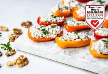 Herbed Cheese and Walnut Stuffed Mini Peppers