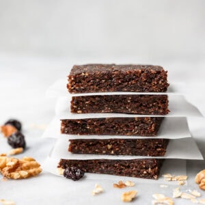 No-Bake Walnut Cocoa Cherry Bars