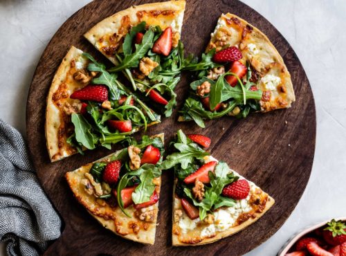 Strawberry Walnut Cauliflower Crust Pizza