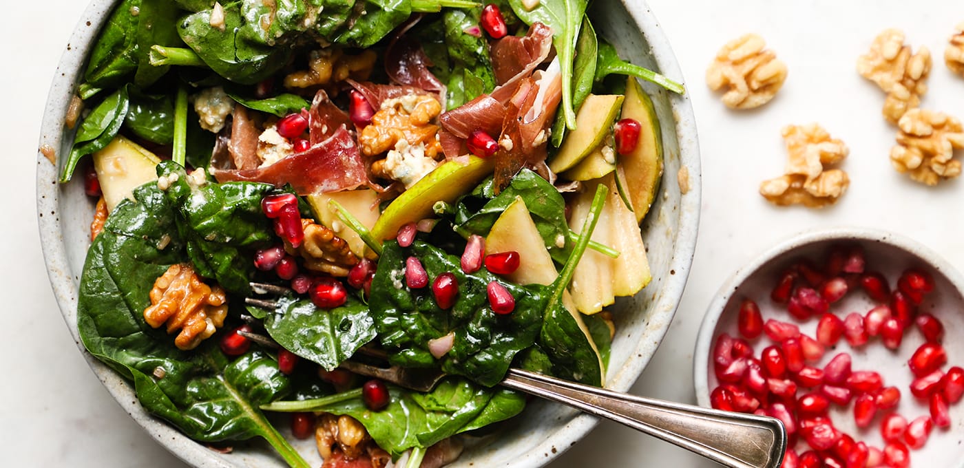 Pep Up Your Spinach Salad with Pomegranates and Prosciutto - California ...