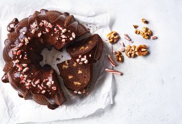 Peppermint Bundt Walnut Cake