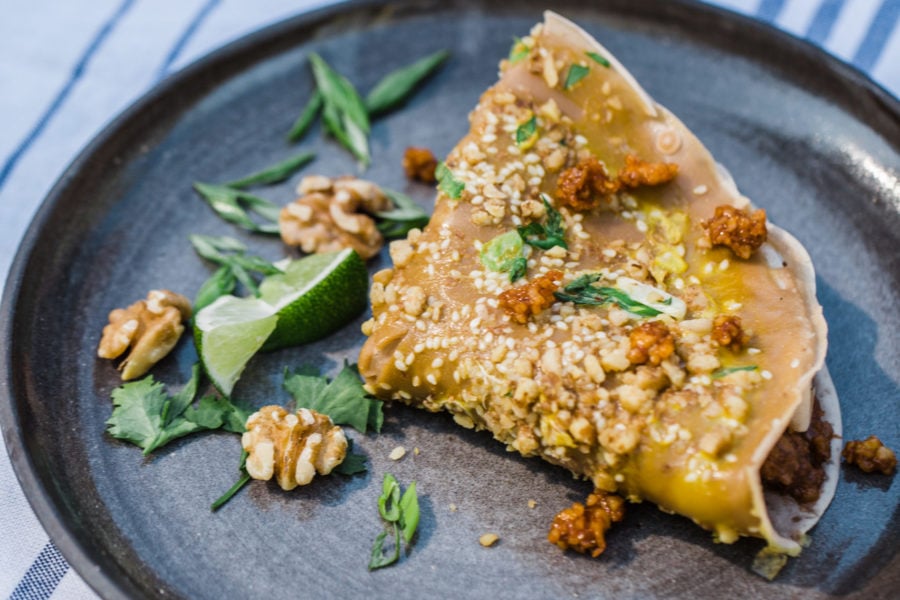 Jian Bing with Walnut "Meat"