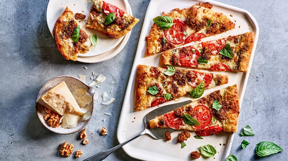 Pizza with Plant Based California Walnut Crumble